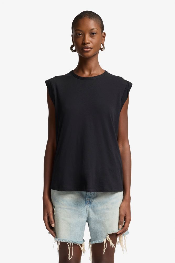 Muscle Tee Linen Black