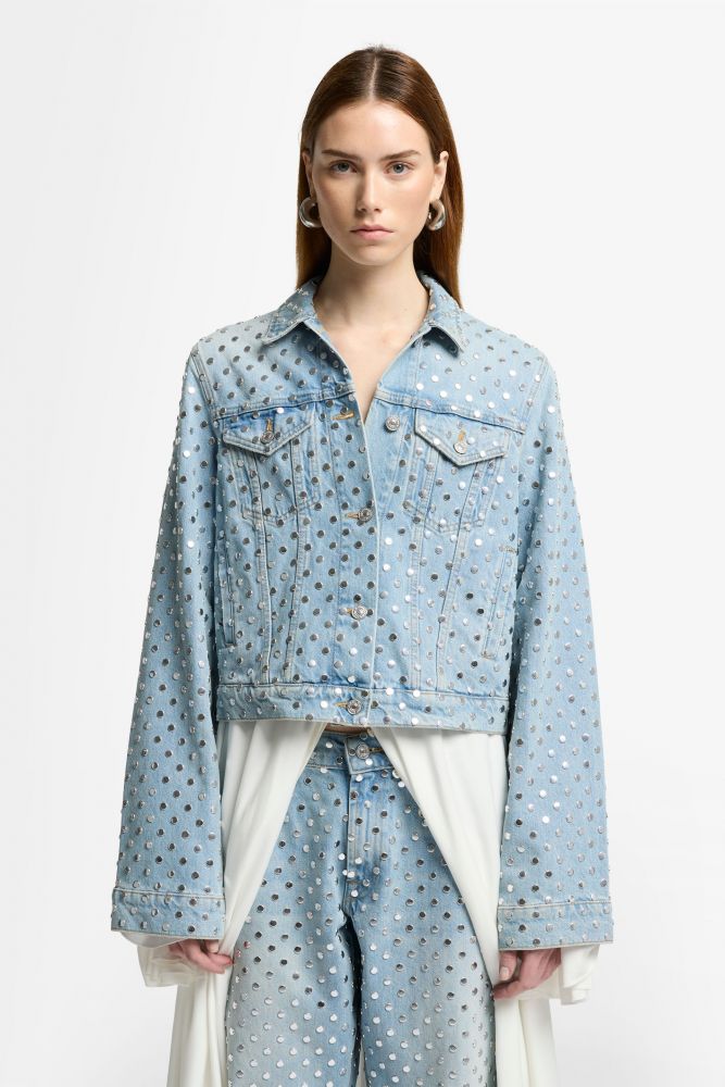 Trucker Bleach With All Over Studs