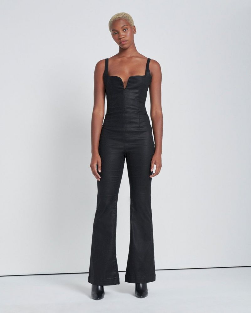 Coated Jumpsuit in Robbit Hole