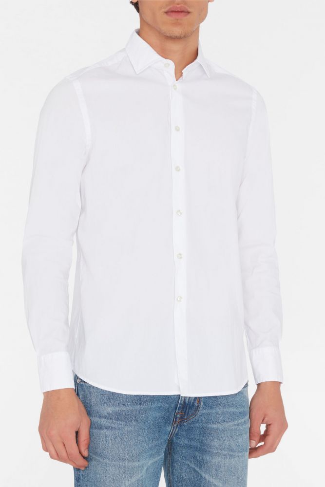 Cutaway Shirt Popeline White