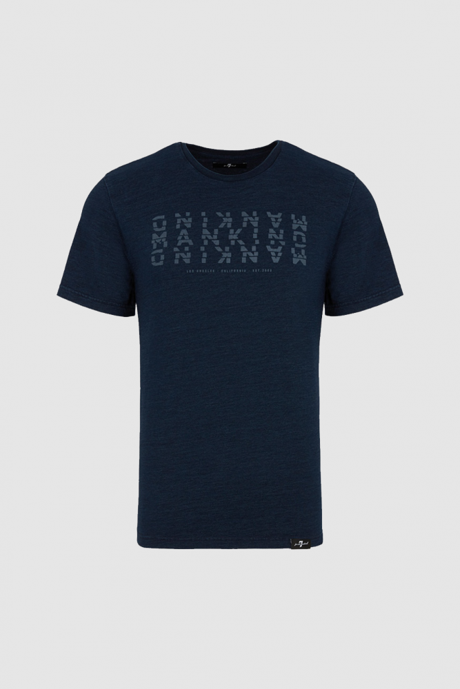 Logo Tee Cotton Logo Degrade Indigo
