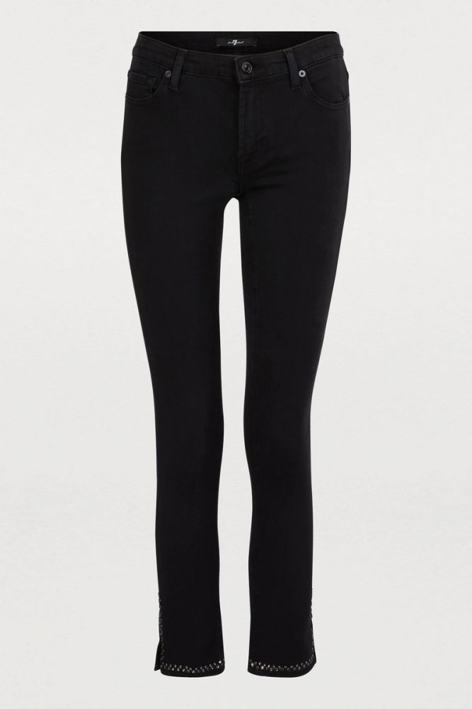 Pyper Crop Slim Illusion With Rhinestone Hem