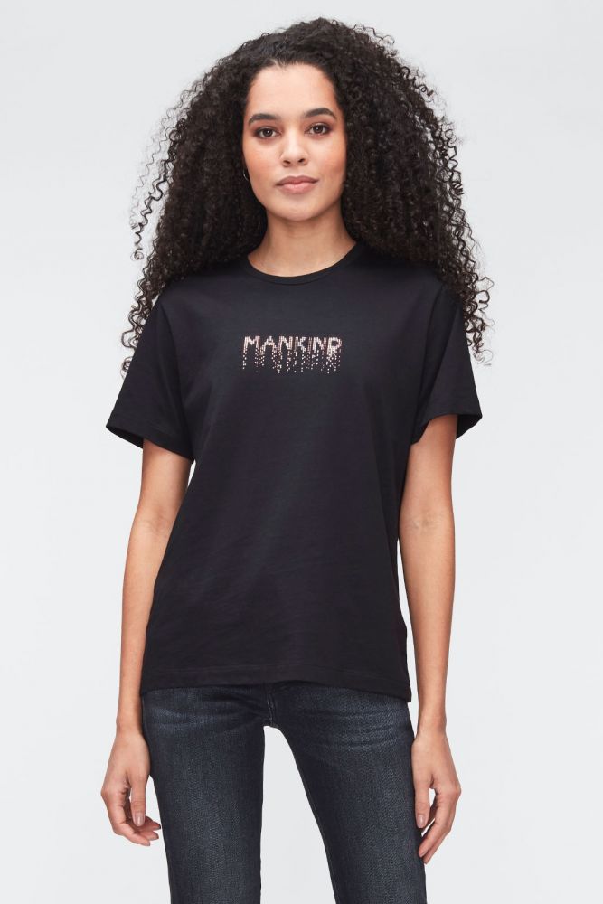 Studded Logo Tee Cutil In Black