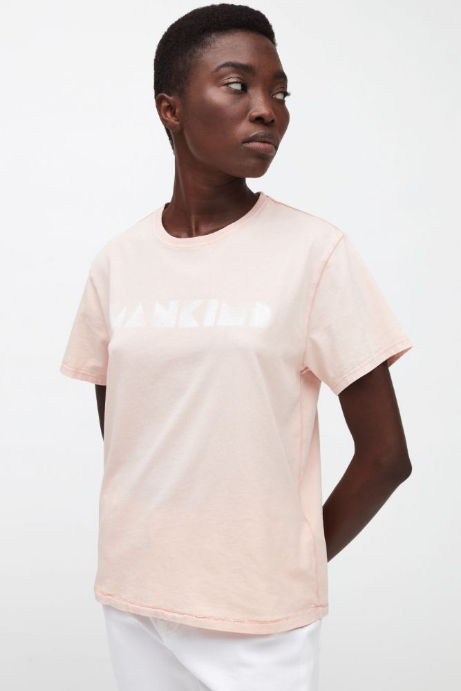 Mankind Logo Tee Cotton In Light Pink