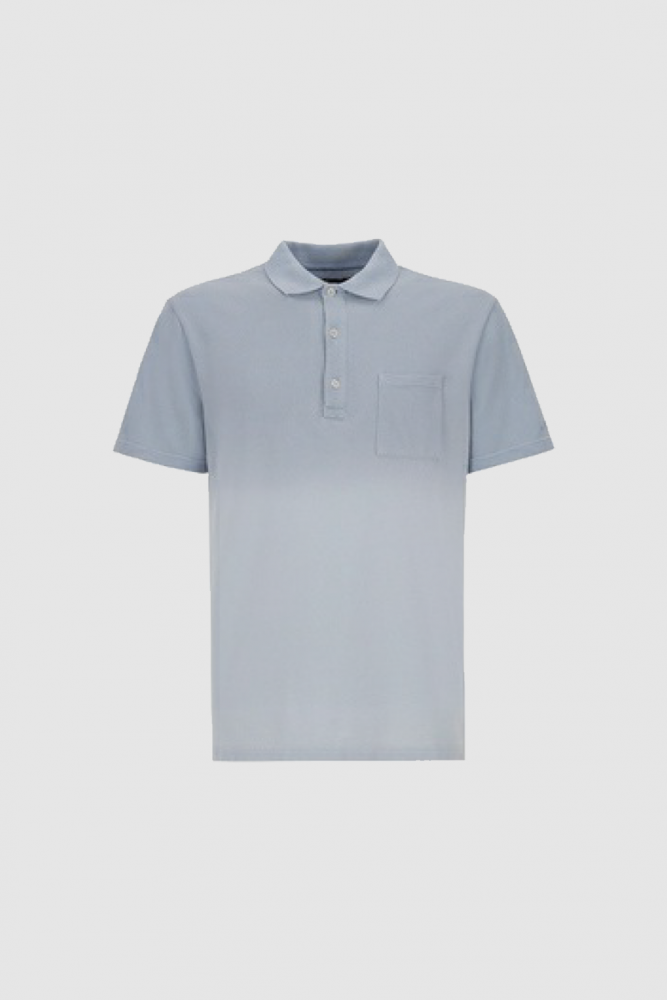 Polo S/S Piquet Fade Chill Light Blue