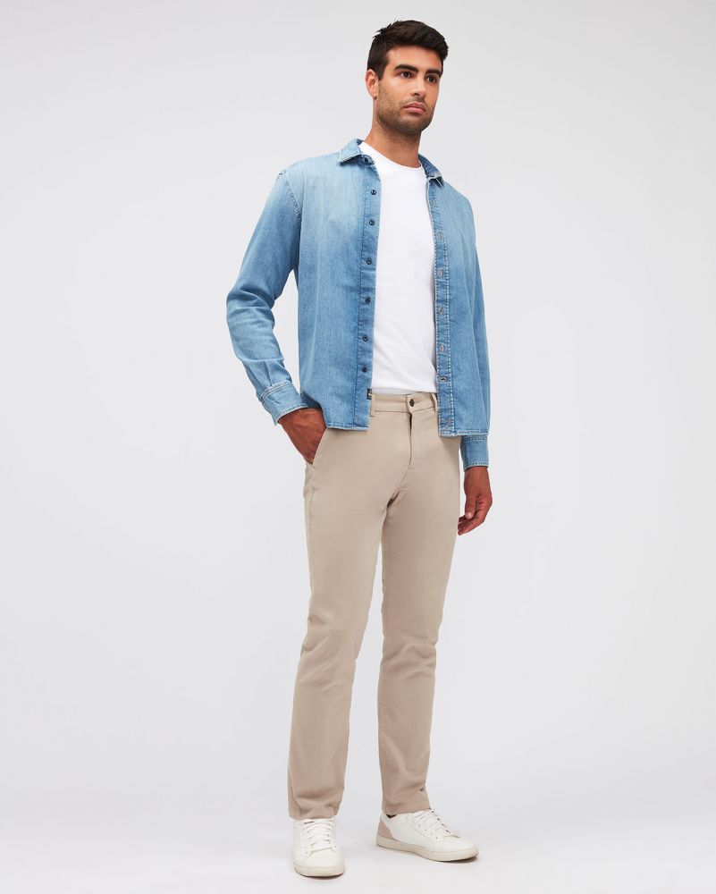 Slimmy Chino Luxe Performance Sateen Color Sesame